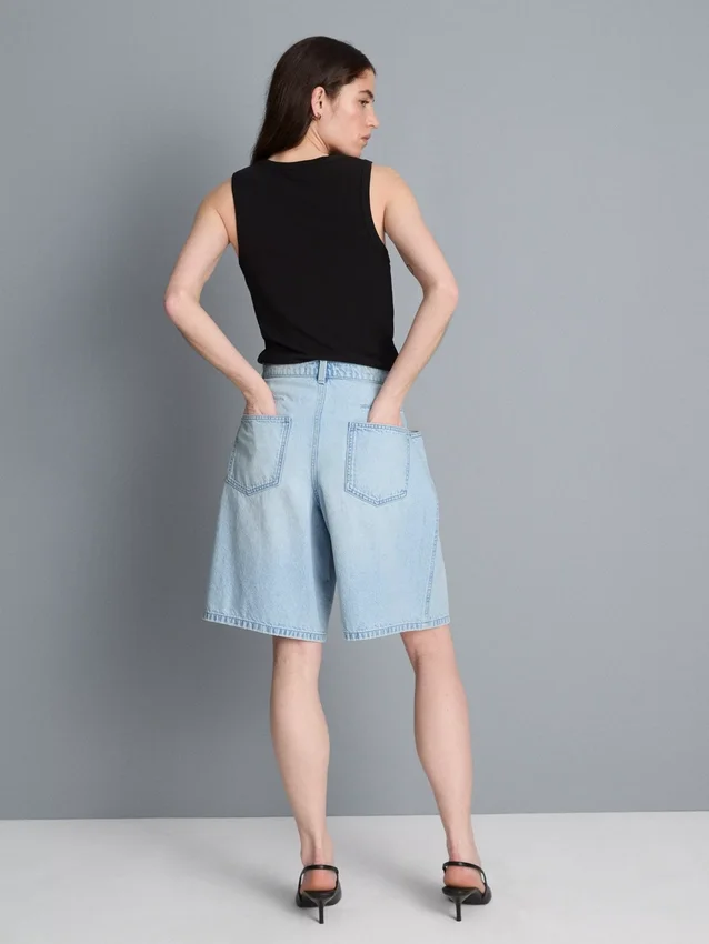 Bermuda-Shorts aus Baumwoll-Denim