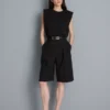 Bermudashorts mit Falten