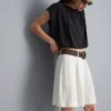 Bermudashorts mit Struktur und Gürtel