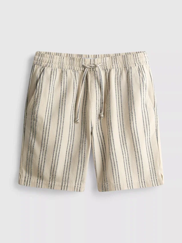 Bermudashorts mit strukturierten Streifen