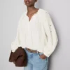 Bestickte Bluse mit Ballonärmeln