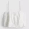 Besticktes, kurzes Cami-Top aus Baumwolle