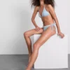 Bikini-Hösli aus Gingham mit Gänseblümchen-Borte