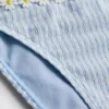 Bikini-Hösli aus Gingham mit Gänseblümchen-Borte