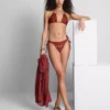 Bikini-Hösli mit Kettenverzierung und seitlichen Bindebändern