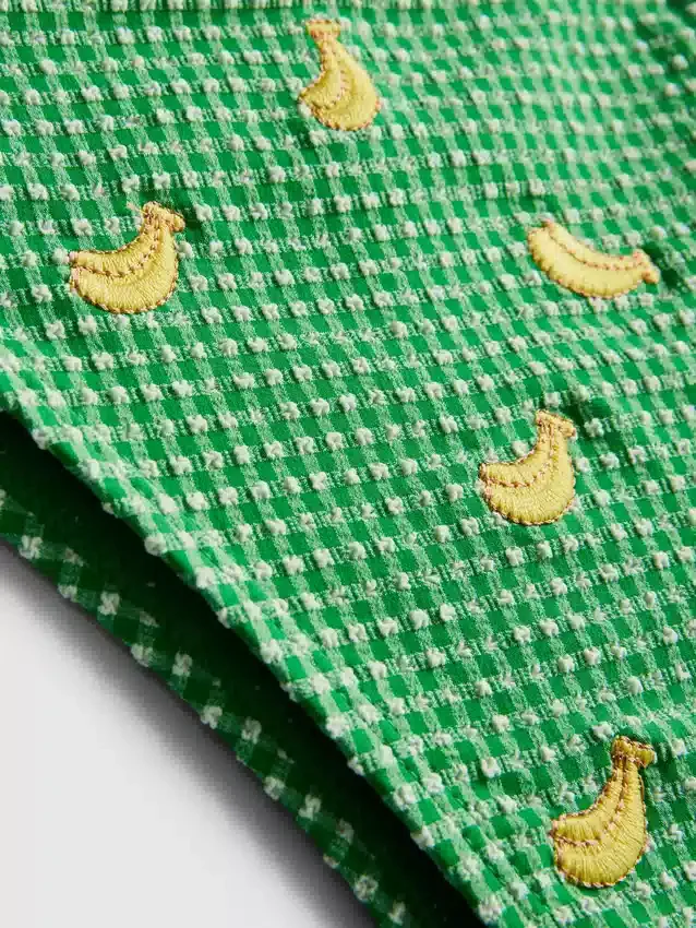 Bikini-Hösli mit seitlichen Bändern im Gingham-Muster