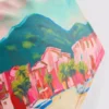 Bikini-Oberteil mit Bandana-Print und landschaftlichem Motiv