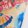 Bikini-Oberteil mit Bandana-Print und landschaftlichem Motiv