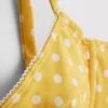 Bikini-Oberteil mit Bügeln, Herzausschnitt und Polka-Dots