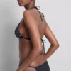 Bikini-Oberteil mit Dreiecks-Strassverzierung
