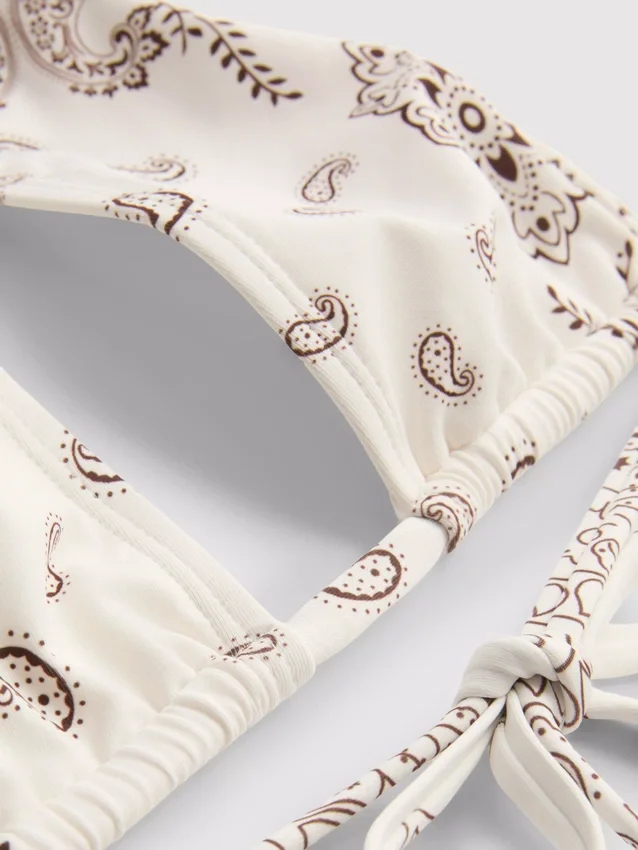 Bikini-Oberteil mit Halterneck und Bandana-Print