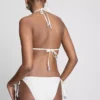 Bikini-Unterteil mit Muschelstickerei und seitlichen Bändern