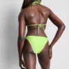 Bikini-Unterteil mit Perlenverzierung und seitlichen Bindebändern