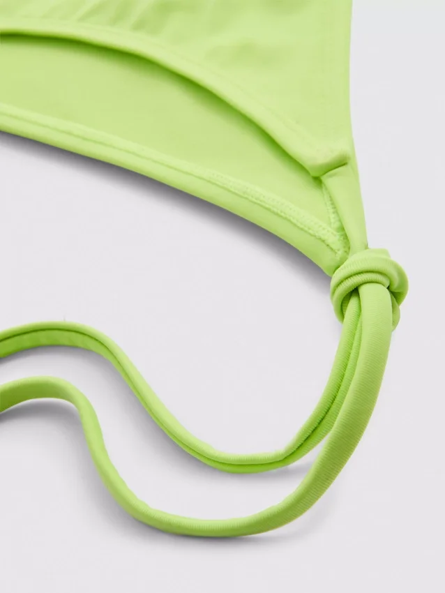 Bikini-Unterteil mit Perlenverzierung und seitlichen Bindebändern