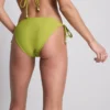 Bikini-Unterteil mit seitlichen Bindebändern und Stickerei