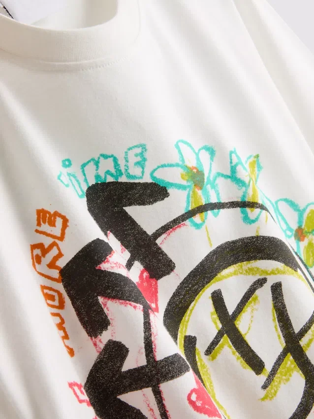Blink 182 Baumwoll-T-Shirt mit grossem Logo in lockerer Passform