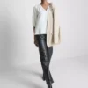 Bluse mit 3/4-Ärmeln und V-Ausschnitt