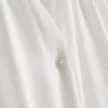 Bluse mit 3/4-Ärmeln und V-Ausschnitt