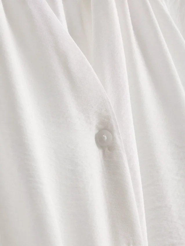 Bluse mit 3/4-Ärmeln und V-Ausschnitt