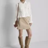 Bluse mit gerafftem Peplum-Saum