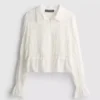 Bluse mit gerafftem Peplum-Saum