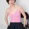 Bodysuit mit V-Ausschnitt und Trägern