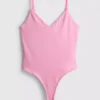 Bodysuit mit V-Ausschnitt und Trägern