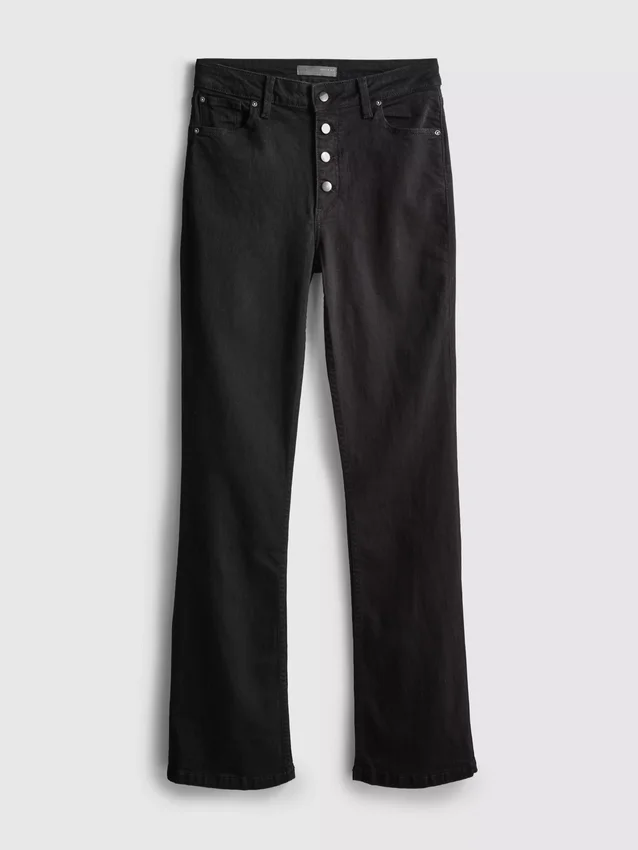 Bootcut-Jeans aus Baumwolle mit mittlerer Leibhöhe