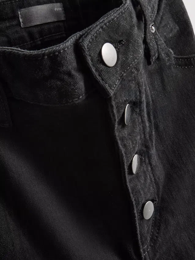 Bootcut-Jeans aus Baumwolle mit mittlerer Leibhöhe