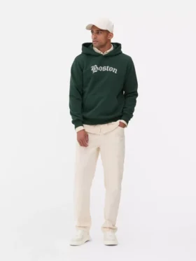 Boston-Hoodie mit Grafikprint