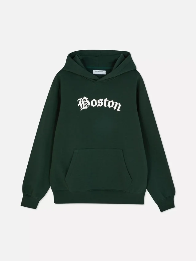 Boston-Hoodie mit Grafikprint