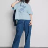 Boxy-T-Shirt aus Baumwolle mit Grafikprint