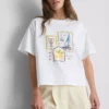 Boxy-T-Shirt aus Baumwolle mit Grafikprint