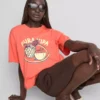 Boxy-T-Shirt aus Baumwolle mit Grafikprint