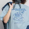 Boxy-T-Shirt aus Baumwolle mit Grafikprint