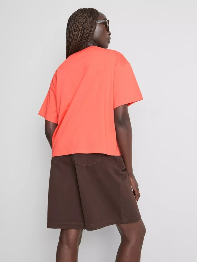Boxy-T-Shirt aus Baumwolle mit Grafikprint