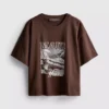 Boxy-T-Shirt aus Baumwolle mit Grafikprint