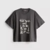 Boxy-T-Shirt aus Baumwolle mit Grafikprint