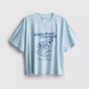 Boxy-T-Shirt aus Baumwolle mit Grafikprint