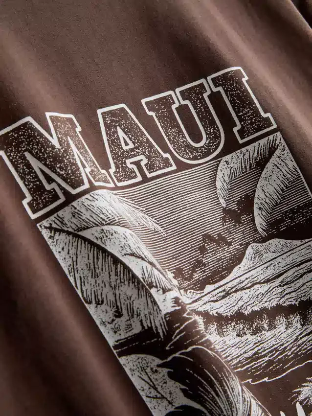 Boxy-T-Shirt aus Baumwolle mit Grafikprint