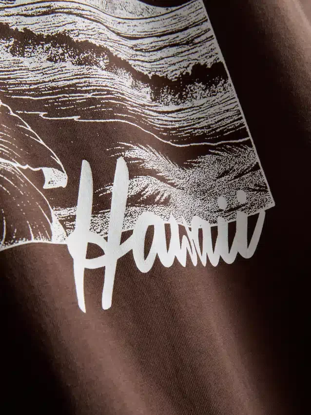 Boxy-T-Shirt aus Baumwolle mit Grafikprint