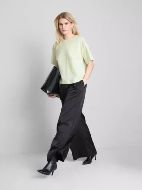 Boxy-T-Shirt aus Baumwolle mit Rundhalsausschnitt
