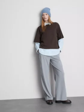Boxy-T-Shirt aus Baumwolle mit Rundhalsausschnitt