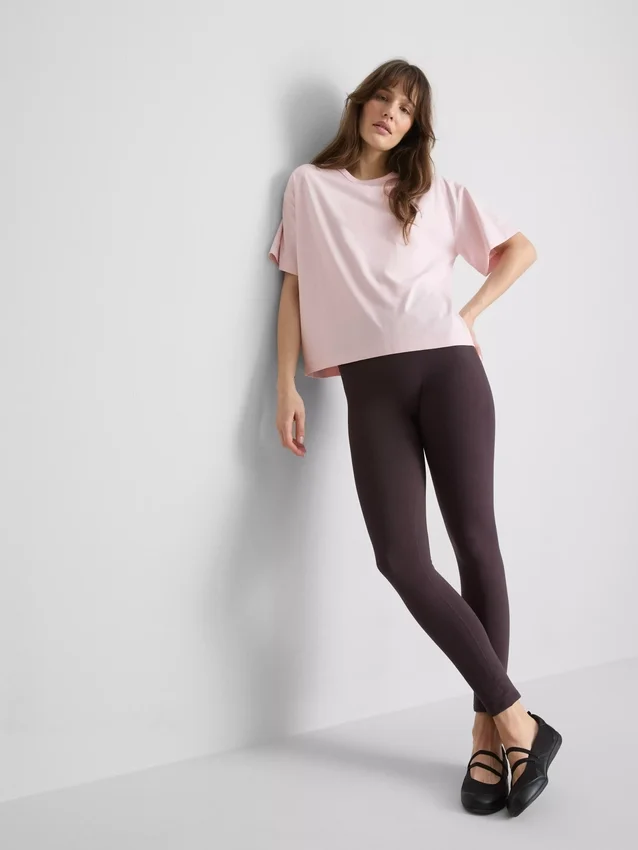 Boxy-T-Shirt aus Baumwolle mit Rundhalsausschnitt