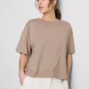 Boxy-T-Shirt aus Baumwolle mit Rundhalsausschnitt