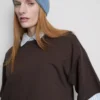 Boxy-T-Shirt aus Baumwolle mit Rundhalsausschnitt