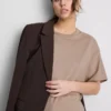 Boxy-T-Shirt aus Baumwolle mit Rundhalsausschnitt