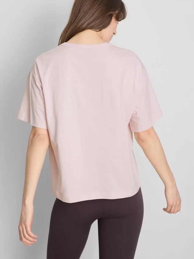 Boxy-T-Shirt aus Baumwolle mit Rundhalsausschnitt