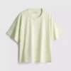 Boxy-T-Shirt aus Baumwolle mit Rundhalsausschnitt
