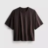 Boxy-T-Shirt aus Baumwolle mit Rundhalsausschnitt